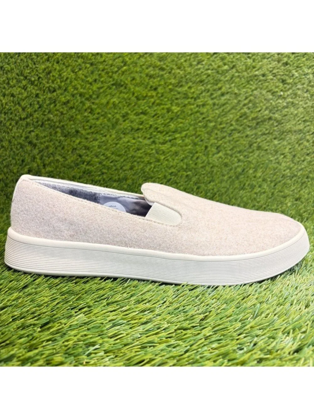Allbirds Wool Cruiser Slip-On Mens Size 12.5 Beige Cream Casual Walking Shoes